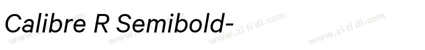 Calibre R Semibold字体转换